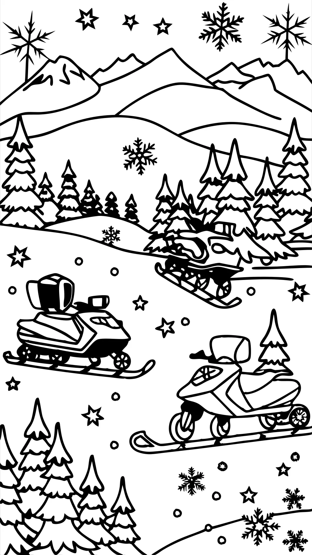 coloring pages of snowmobiles